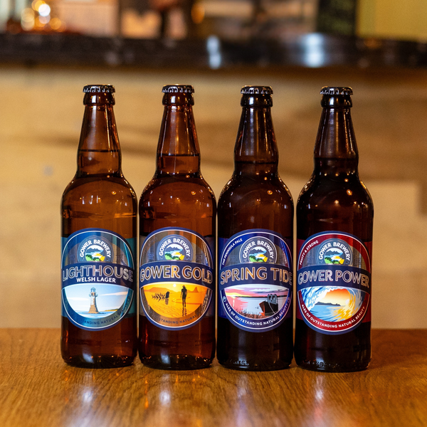 A selection of Gower Brewery bottled ales and lagers